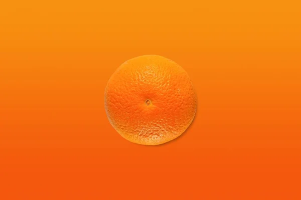 橙色水果超过匹配的色彩梯度背景与复制空间 — 图库照片