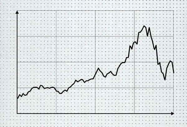 Graf Směny Měn Černé Přes Bílou — Stock fotografie