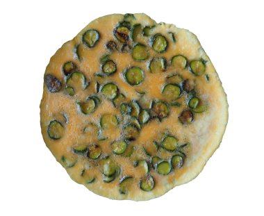 Yumurta ve kabak sebzeli omlet.