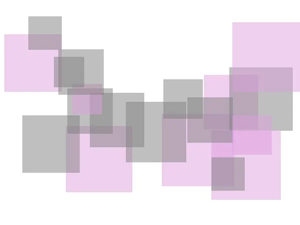 带有正方形和白色背景的简约灰色紫色图解 — 图库照片