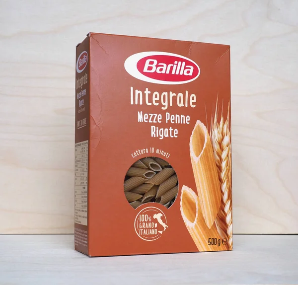 Parma Italië Circa Mei 2021 Doos Van Barilla Mezze Penne — Stockfoto