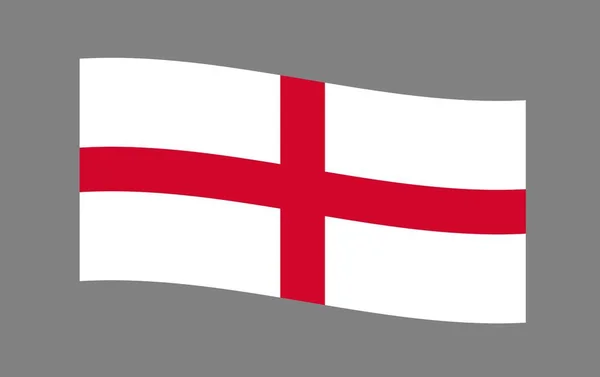 Κυματίζει Την Αγγλική Εθνική Σημαία Της Αγγλίας Ηνωμένο Βασίλειο — Φωτογραφία Αρχείου