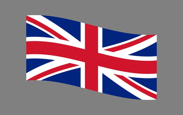 Agitando Bandeira Nacional Reino Unido Reino Unido Aka Union Jack — Fotografia de Stock