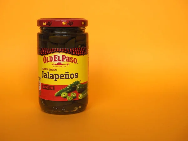 Minneapolis Estados Unidos Circa Junio 2021 Tarro Jalapeños Verdes Rodajas — Foto de Stock