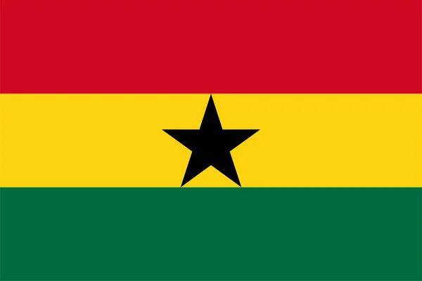 Ghanas Nationella Flagga Ghana Afrika — Stockfoto