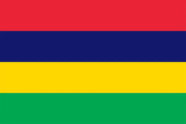 Nationale Vlag Van Mauritius Afrika — Stockfoto