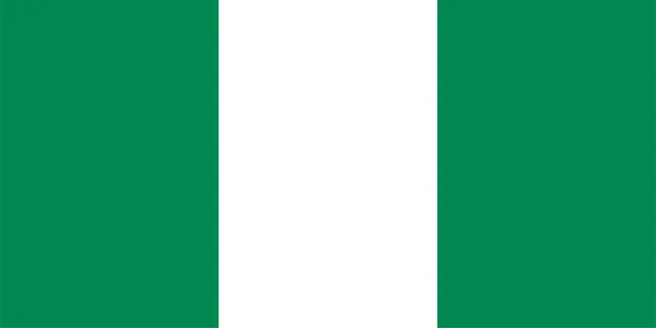 Bandeira Nacional Nigeriana Nigéria África — Fotografia de Stock