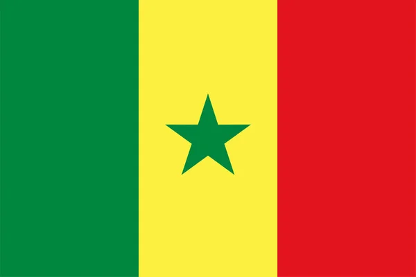 Senegalese Nationale Vlag Van Senegal Afrika — Stockfoto