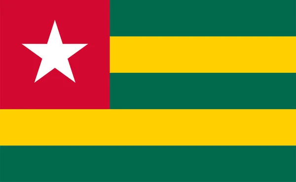 Togolska Flaga Narodowa Togo Afryka — Zdjęcie stockowe