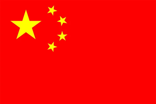 Die Chinesische Nationalflagge Von China Asien — Stockfoto