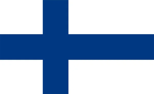 Finnish National Flag Finland Europe — Stock Photo, Image