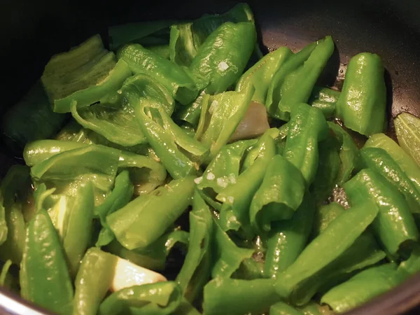 Zelené Papriky Vědecký Název Capsicum Aka Paprika Zelenina Vegetariánské Potraviny — Stock fotografie