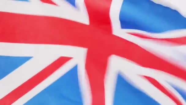 Национальный Флаг Соединенного Королевства Великобритания Юнион Джек Размахивающий Ветром — стоковое видео