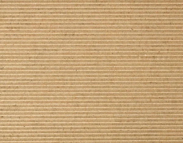 Textura Cartón Ondulado Marrón Útil Como Fondo Líneas Horizontales — Foto de Stock