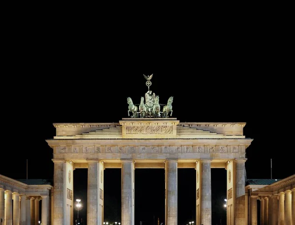 Brandenburger Tor Brandenburg Gate Ночью Берлине Германия — стоковое фото