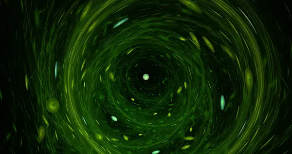 Trou Noir Tunnel Vert Spirale Abstrait Illustration Fractale Utile Comme — Photo