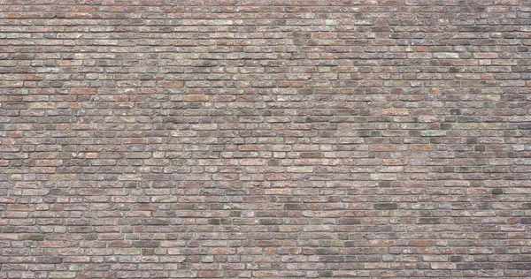 Wide Dark Red Brick Wall Useful Background — Stock Photo, Image