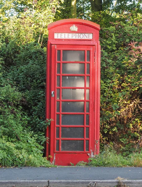 Traditional Red Telephone Box Country England — Stock Photo, Image