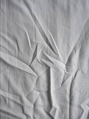 Beyaz kumaş dokusu arka plan olarak kullanışlı