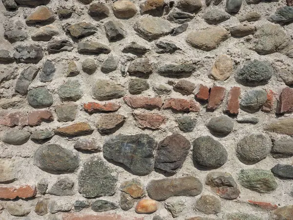 Alte Stein Und Ziegelmauer Als Hintergrund Nützlich — Stockfoto