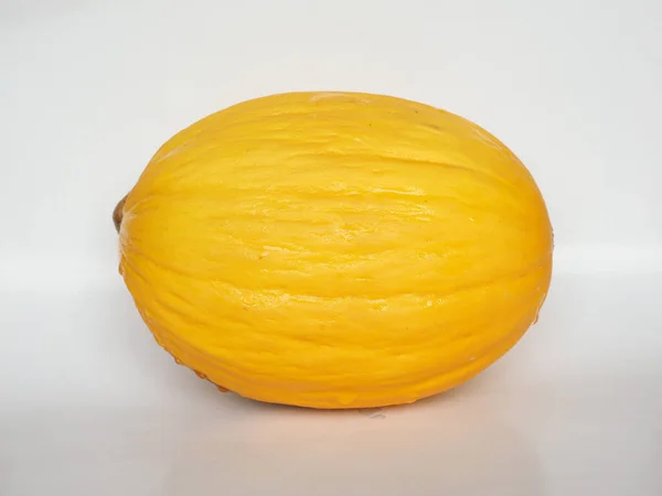 Żółty Melon Kanaryjski Nazwa Naukowa Melo Wegetariańskie Owoce Żywności — Zdjęcie stockowe