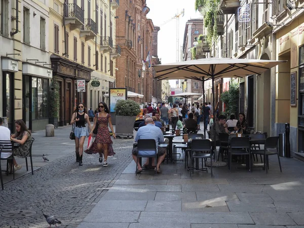 Turin Italy Circa August 2021 People Accademia Delle Scienze City — Stock Photo, Image