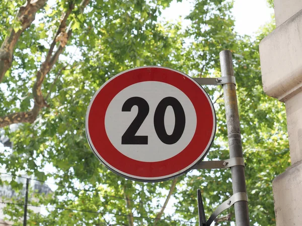 最大速度制限標識規制標識 — ストック写真