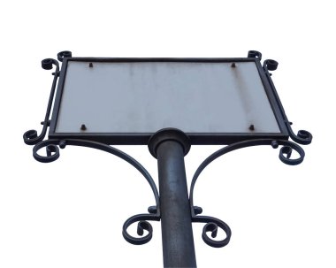 boş tabela beyaz arkaplan üzerinde izole