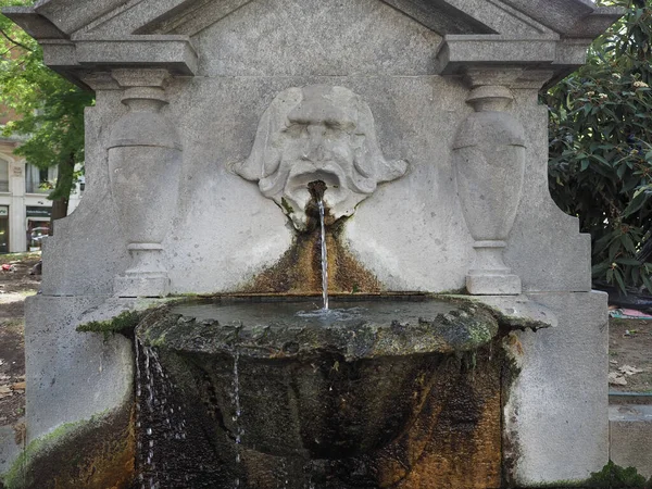 Fontana Dei Mascheroni Tradução Fonte Das Máscaras Turim Itália — Fotografia de Stock