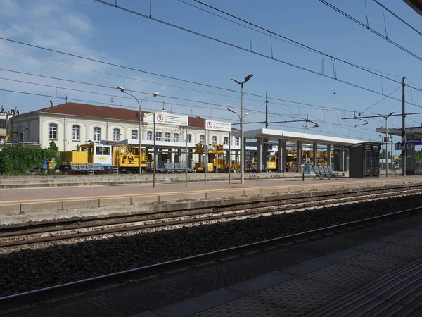 Семимо Торинезе Италия Circa August 2021 Settimo Torinese Railway Station — стоковое фото