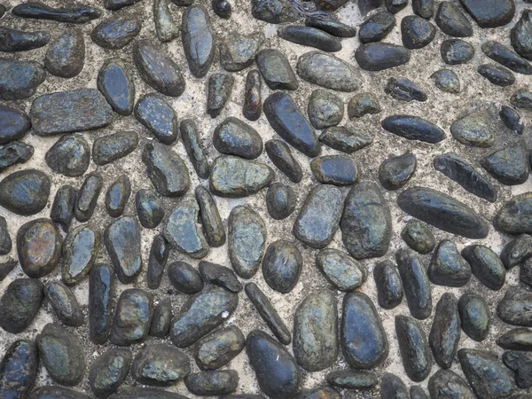 Grauer Beton Und Kieselsteinboden Als Hintergrund Nützlich — Stockfoto