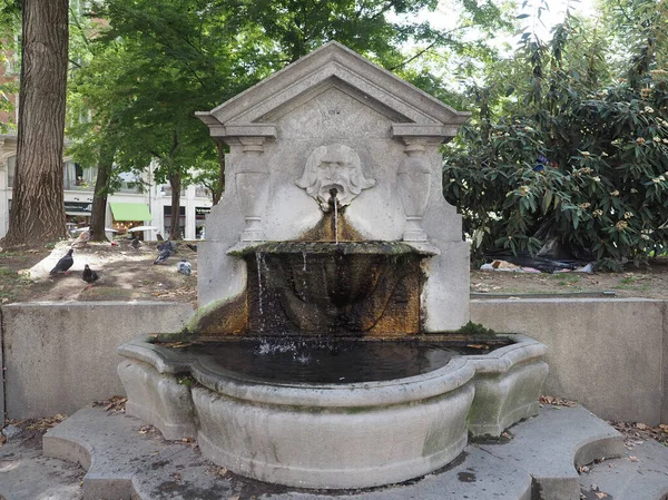 Turin Italien Circa August 2021 Fontana Dei Mascheroni Översättning Fontana — Stockfoto