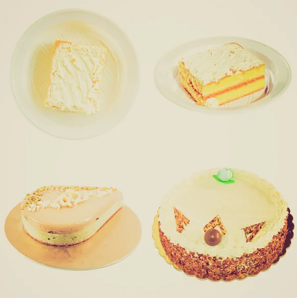 Retro-look taart geïsoleerd — Stockfoto