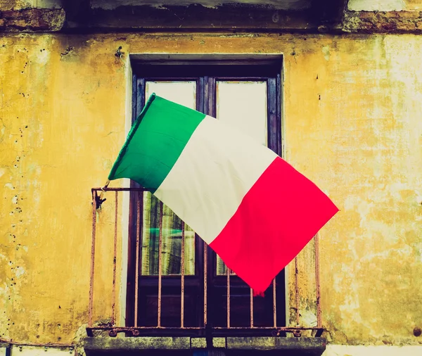 Retro look Italian flag — Stock Photo, Image