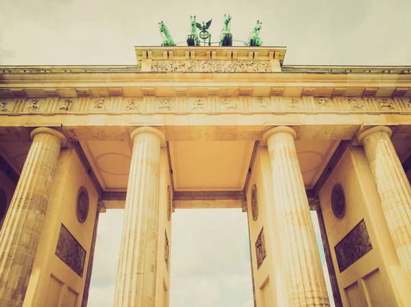 Retro look Brandenburger Tor Berlin — Stock Photo, Image