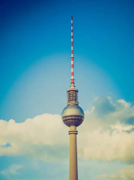 Mirada retro TV Tower Berlin — Foto de Stock