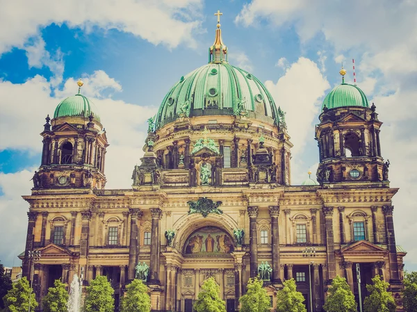 Retro look Berliner Dom — Stock Photo, Image