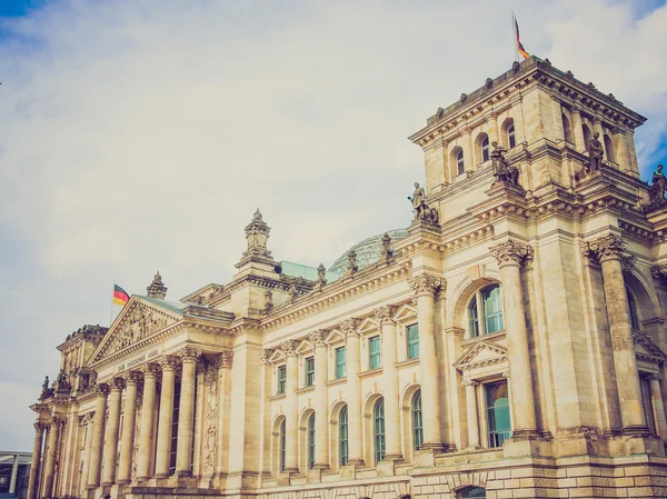 Retro look Reichstag Berlin — Stock Photo, Image