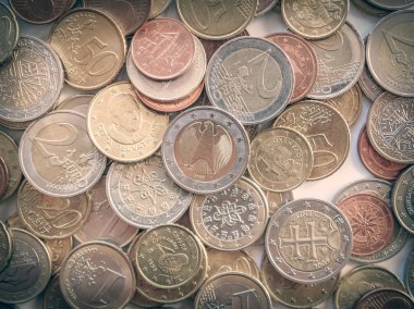 Retro görünümü Euro parası