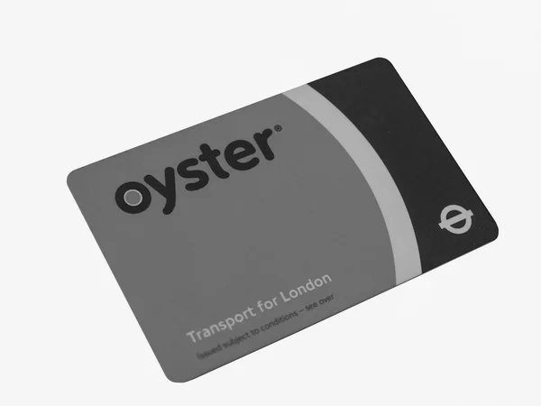 Чорно-білі oyster card — стокове фото