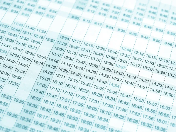 Tijdschema — Stockfoto