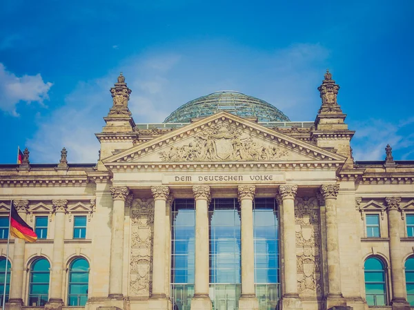 Regard rétro Reichstag Berlin — Photo