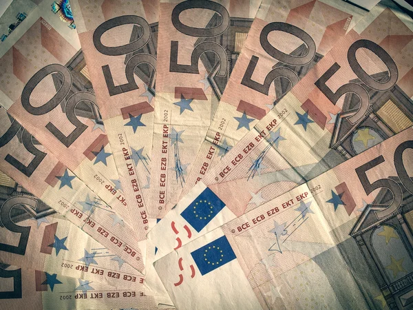 Aspetto retrò Euro note — Foto Stock