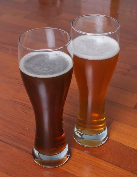 Two glasses of German beer — Stock Photo, Image