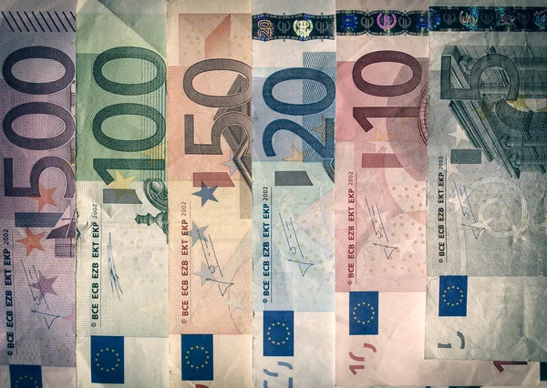 Euroschein im Retro-Look — Stockfoto