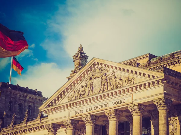 Retro look Reichstag Berlijn — Stockfoto