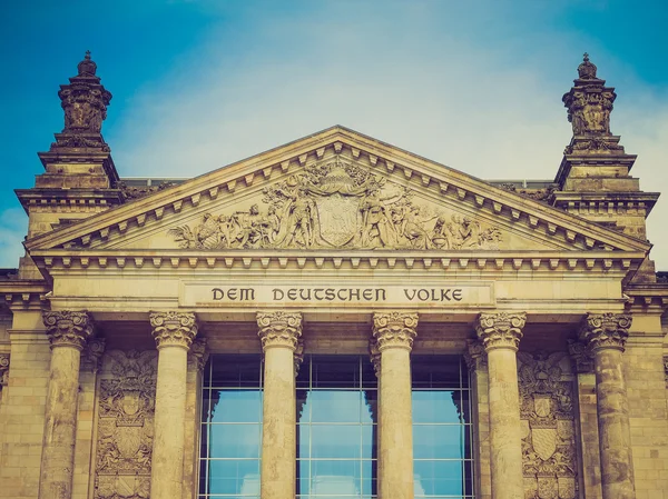 Retro vzhled Reichstagu Berlín — Stock fotografie