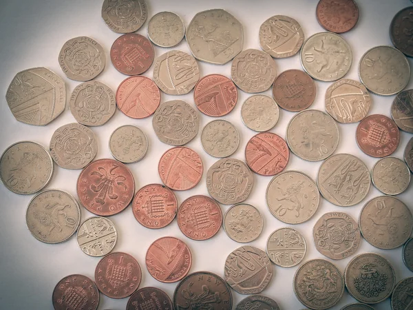Retro olhar Libra britânica moeda — Fotografia de Stock