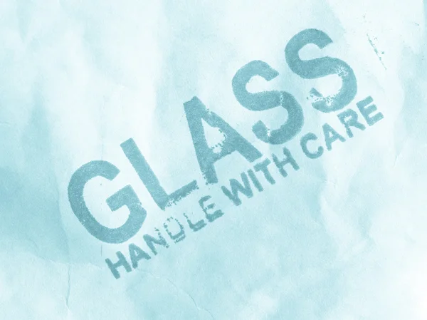 Glass handle with care — Stock Photo, Image