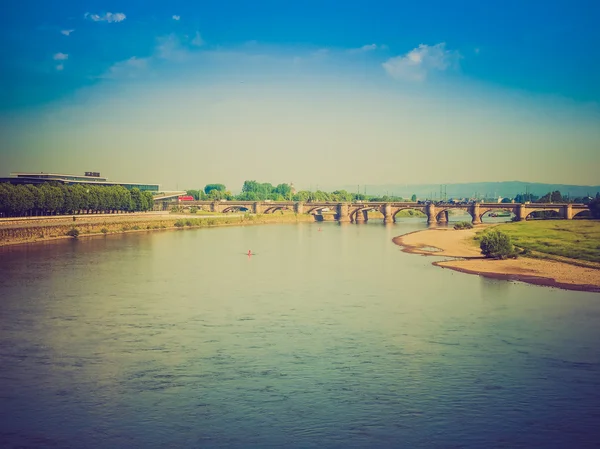 Floden Elbe i Dresden — Stockfoto